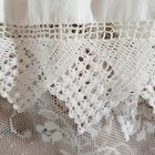 Vtg Antique Handmade Lace White Edwardian Dress Slip Child Girl Clothing White