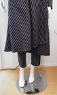 Vintage 1980s Kenzo Striped Wrap Dress   Tapered Pants Medium 40 Black And White