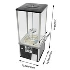 Gumball Machine Vending Coin Bank 4 Coins Invested Vintage Candy Dispenser Black