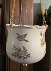 Vtg Ardalt Japan Hand Painted Lenwile China With Chain Hanging Planter 