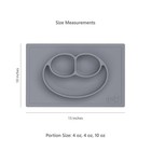         Ezpz Happy Mat Toddler Feeding Tray     Suction Silicone Placemat     Gray