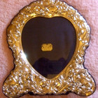 English Sterling Picture Frame Heart Shape Never Used Great Wedding Gift