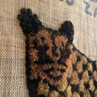 Vintage African Woven Wall Hanging Panel Handcrafted Tribal Art Signed 20x25   