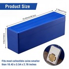 3 Pcs Plastic Coin Slab Storage Box 10 43 X 2 76 X 3 54 Inches  Blue