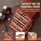 100 Cigar Humidor Cabinet Cedar Cigar Box Humidifier   Hygrometer   Shelve