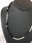 Handmade Native American Black Onyx Sterling Silver Men s Necklace 10052