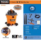 Ridgid 12 Gallon 5 0 Peak Hp Nxt Shop Vacuum Wet Dry Vac With General Debris