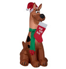 3  Inflatable Led Scooby Doo Christmas Holding  roh Roh Roh  Stocking Yard Decor