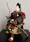 Vintage Japanese Musha Ningyo Samurai Warrior Doll Figure W  Armor Bow   Arrows