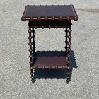 Antique Spool Table American Folk Art Primitive Victorian Original 1890s