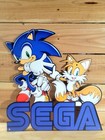 Sega Arcade Video Game Room 15 x16   Sign Man Cave  Metal Wall Decor Sonic Sign 