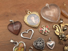 Vintage-now 15 Piece Heart Valentine Pendants Charms Craft Jewelry Making Lot  3
