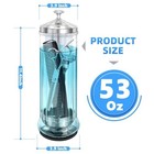 Glass Disinfectant Jar With Anti-slip Pad 53 Oz 1500ml  Barber Disinfectant J   
