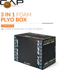 3-in-1 Foam Plyometric Jump Box     Adjustable Heights For Home Gym  Hiit  Step-up