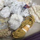 Vintage Crocheted Linens Lot Of 23  Lace  -craft Cutter Eyelet Lace