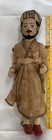 Vintage Hindu Brahmin Soldier India Doll Hand-painted Cloth On Wood Folk Art 13 