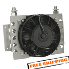 Derale 13950 15 Row Atomic Cool Plate   Fin Remote Transmission Cooler Kit  -6an