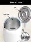 Comfee 800w Mini Electric Kettle 0 6l Fast Boil Tea Pot Stainless Steel Interior