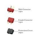 20pcs Female Male Rc Deans Connectors Adapters T Plug For Lipo Battery Connector