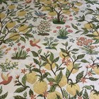Pottery Barn Jocelyn Bird Lemon Duvet   Shams Queen Botanical Linen Cotton Rare