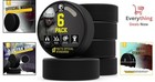 6 Pk Durable Smooth Black Hockey Pucks - 1  Thickness  Ideal For Serious Players