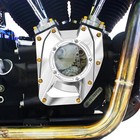 Chrome Camshaft Cover Transparent Glass For Harley 01-16 Touring Flhr Fltr Flhx