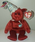 Ty Beanie Baby - July The Birthday Teddy Bear 9  Mwmts Plush Stuffed Animal Toy