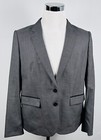 Hugo Boss Size 14 Jylana Blazer Wool Blend Black Silver Pindot Two Button