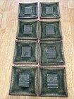 Jars-france Samoa Vert  Square Bread   Butter Appetizer Plate Set Of 4