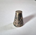 20th Century 925 Sterling Silver Thimble Made In Mexico With Abalone Shell Rim