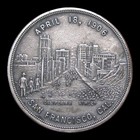 So Called Dollar 1906 San Francisco Earthquake Medal Hk-340a Silver Plate  kk913