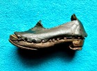 Early To Mid 18th Century Primitive Leather-wood-iron Childs Shoe