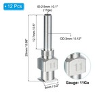 12pcs 11gax0 5  Blunt Dispensing Needle Tips Stainless Steel Silver