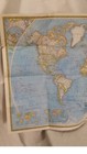 Vtg National Geographic Map 35 5  X 24 25  The Political   Physical World 1975