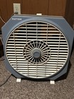 Vintage Patton Box Fan Blue 3 Speed Adjustable Spinning Front Louver Grill Video