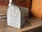 Farmhouse Steel Vintage Mailbox Rustic Galvanized Rural Weathered Kelley La