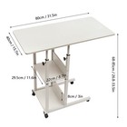 Rolling Computer Desk Adjustable Height Laptop Table Stand Desktop Home   Office