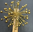 Vintage Mid-century Atomic Starburst Sculpture Oxidized Metal Sputnik 5x6 Inches