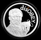 2021 Thoreau V2 Disobey Series  11 999 Silver Shield Medallion Coa