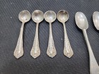 Vintage Sterling Silver Salt Spoons Bonus Pewter Set