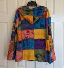 Rising International Sweatshirt Women s M  Colorful Art Patchwork Boho Hippie