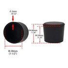 Flyshop Furniture Table Covers Chair Leg Caps Round Black 4pcs 38mm 