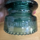 Hemingray No  19 Blue-green Glass Insulator - Green Glass Insulator 1930   s