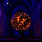 Yooperlite Ball Uv Reactive Moon Flame Stone Sphere Glowing Orb Halloween Party