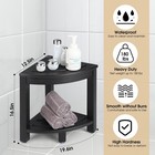 Apolimi Hdpe Corner Shower Stool shower Bench Seat Storage Shelf Shaving Legs
