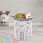 19 7  Large Laundry Basket Canvas Storage Basket Collapsible Laundry Hampers