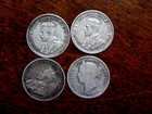 Canada  4 Four  10 Cent Silver Coins Look Closely For Higher Grade Coins  44 R2
