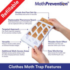Powerful Moth Traps For Clothes   Closets   Refillable 3-pack   Odor-free   N   