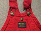 Vintage Oshkosh Bgosh Overalls Toddler 3t Baby Infant Made In Usa Red