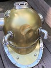 Full Size Antique Us Navy Brass Divers Diving Helmet Mark V Deep Sea Scuba Gift